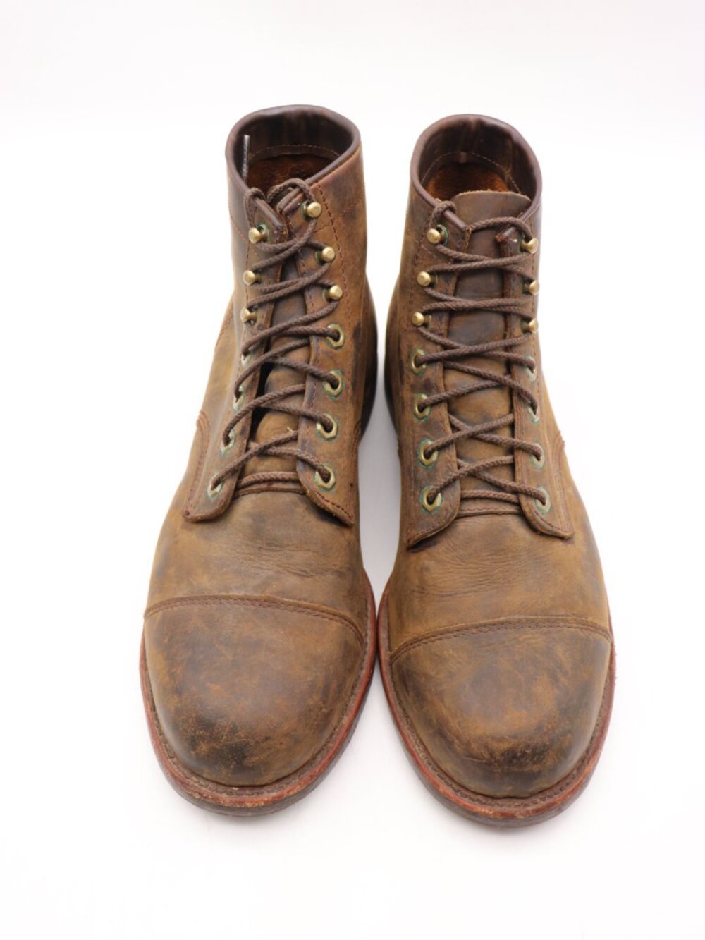 Vintage LL Bean Chippewa Katahdin Iron Men's 11.5 EE Brown Leather Boots Cap Toe - Picture 2 of 10